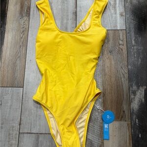 Vibrant Yellow Cupshe One-Piece Swimsuit